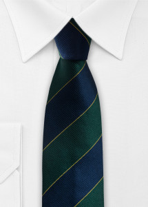 Gestreifte Seidenkrawatte (dunkelblau /...