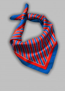 Halstuch Blockstreifen königsmittelrot mittelrot