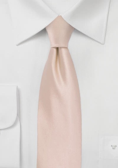 Krawatte schmal geformt Poly-Faser beige/rose