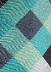 Herrenkrawatte schlank Kästchen-Muster mint
