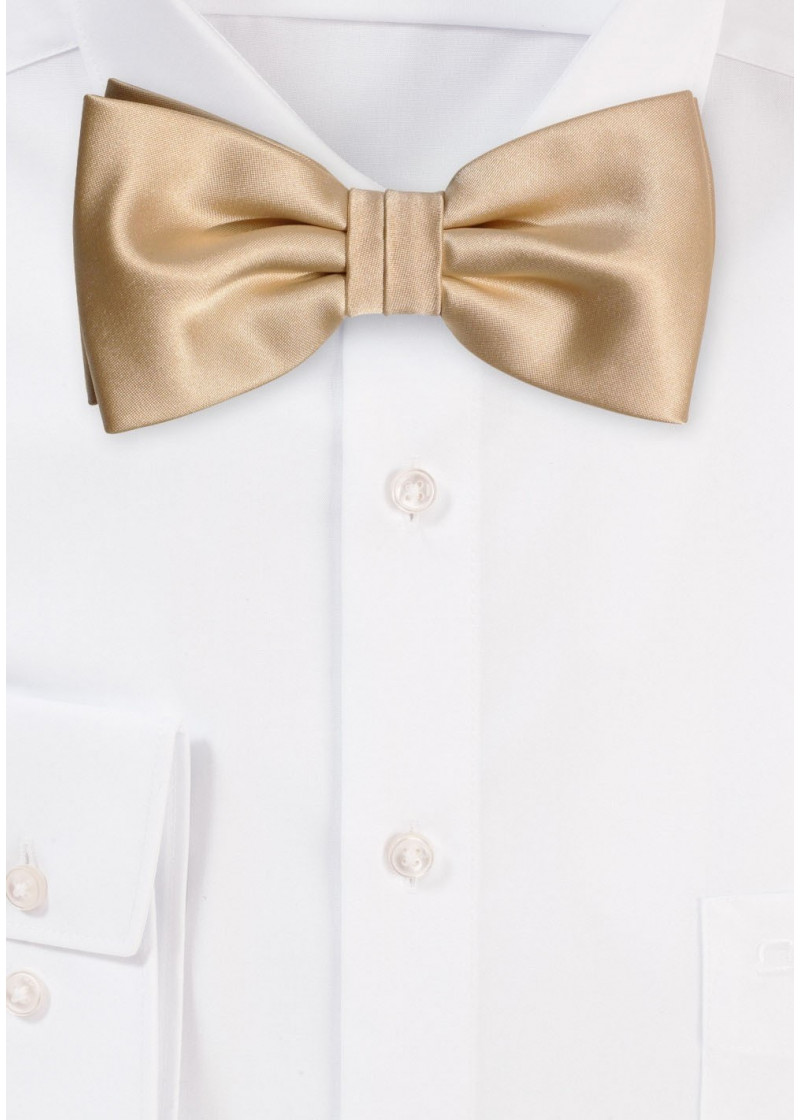 Unifarbene Fliege in champagner