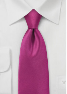 Krawatte unifarben Mikrofaser in magenta