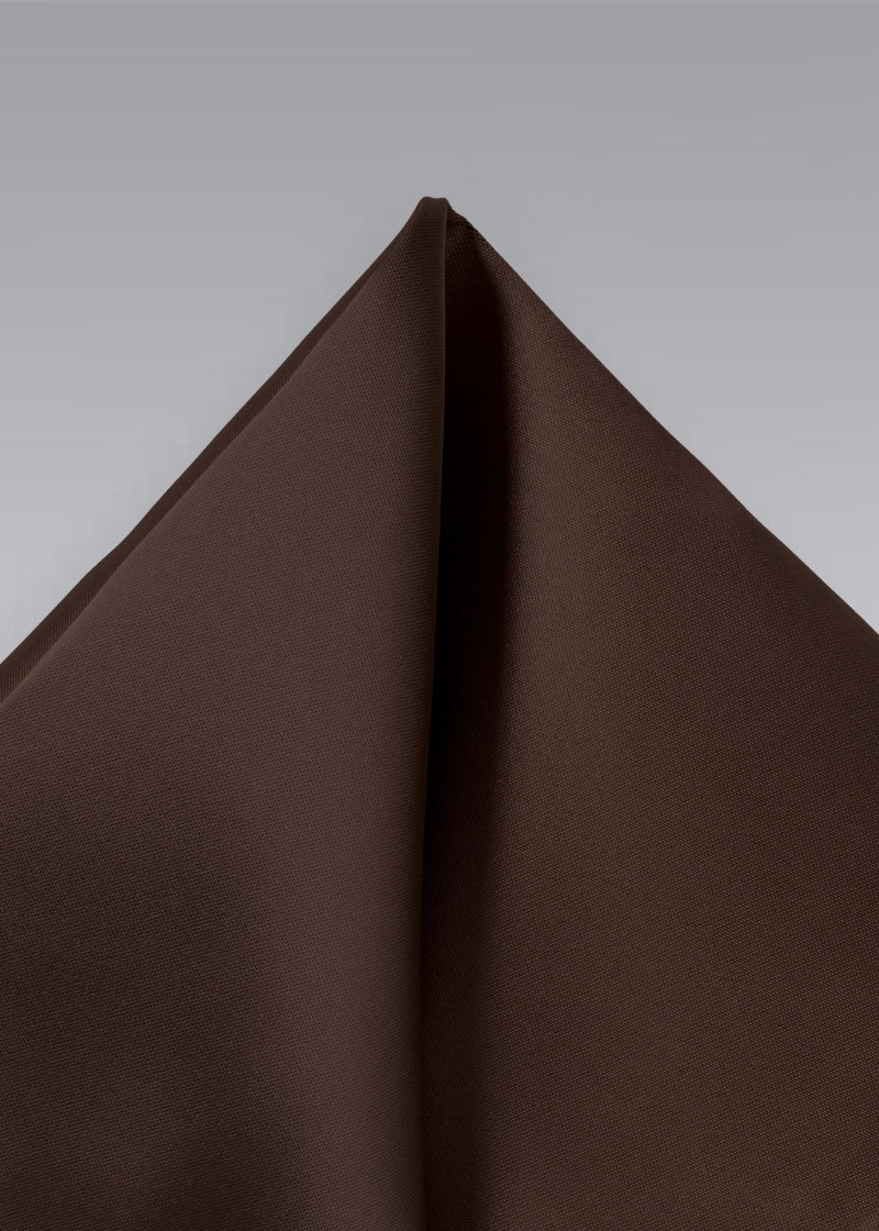 Herren Einstecktuch unifarben kastanienbraun