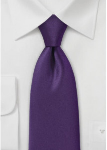 Krawatte einfarbig Kunstfaser aubergine