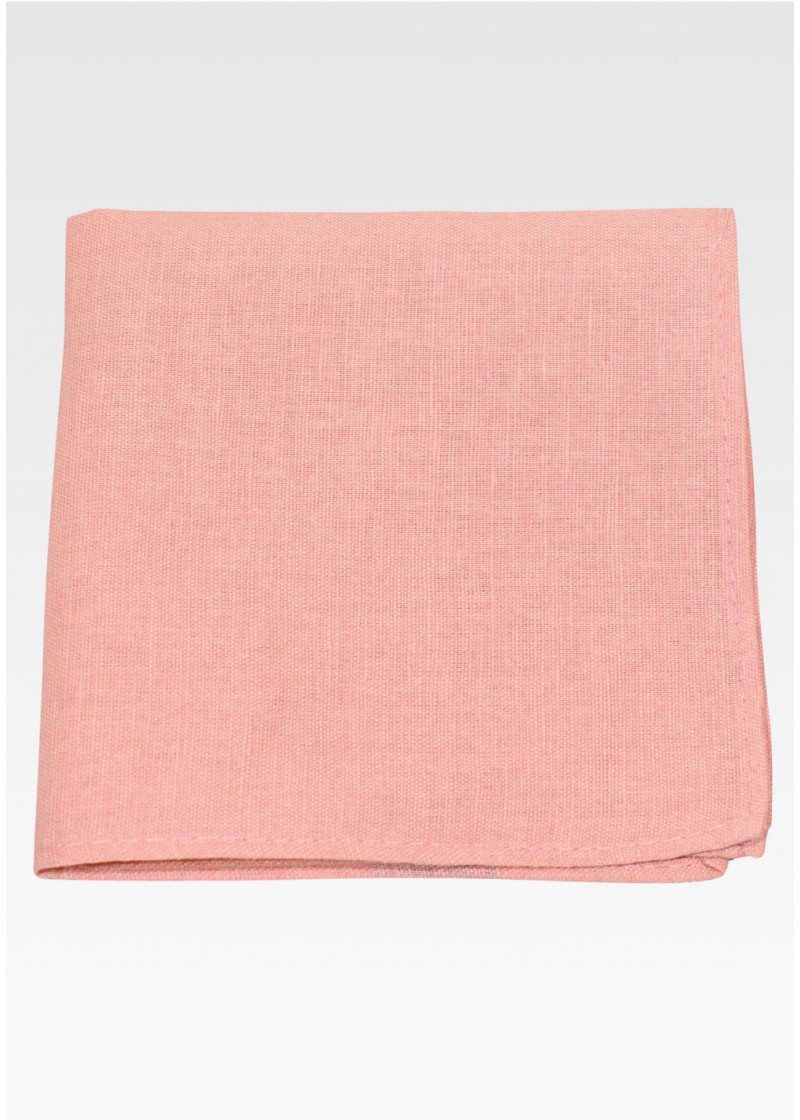 Einstecktuch aus 100% Leinen Farbe Lachs