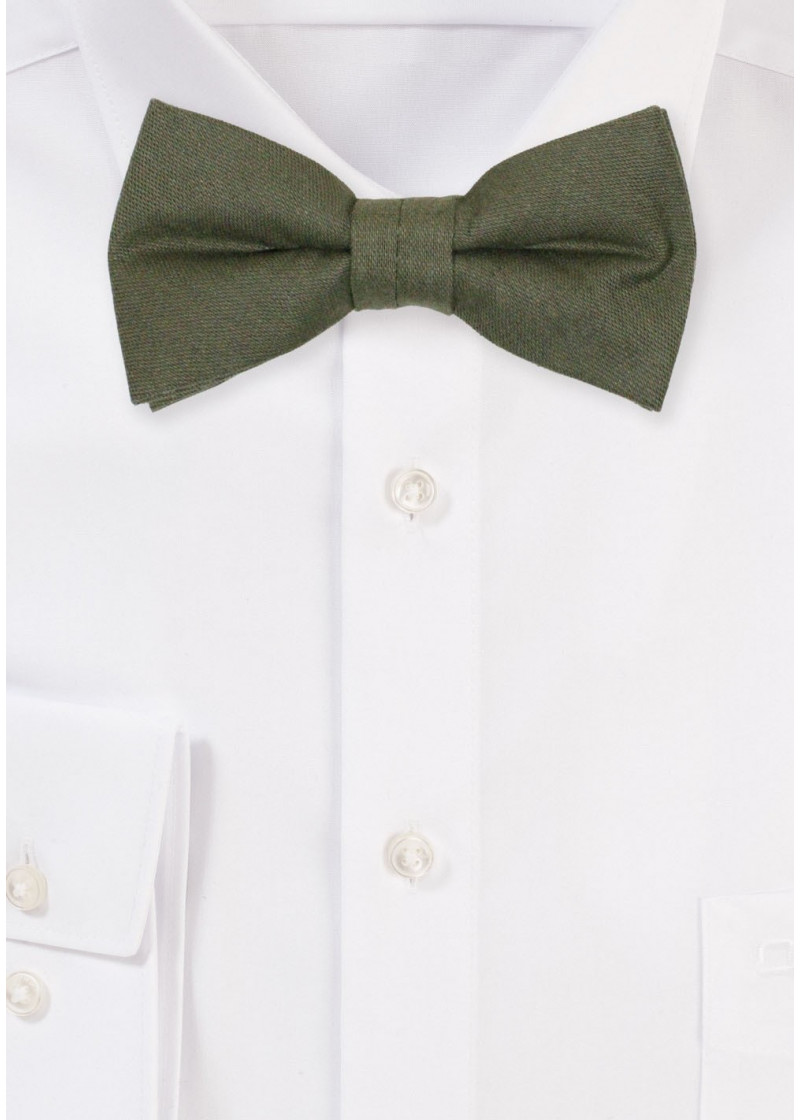 Kinderfliege aus 100% Leinen (dunkelgrün)