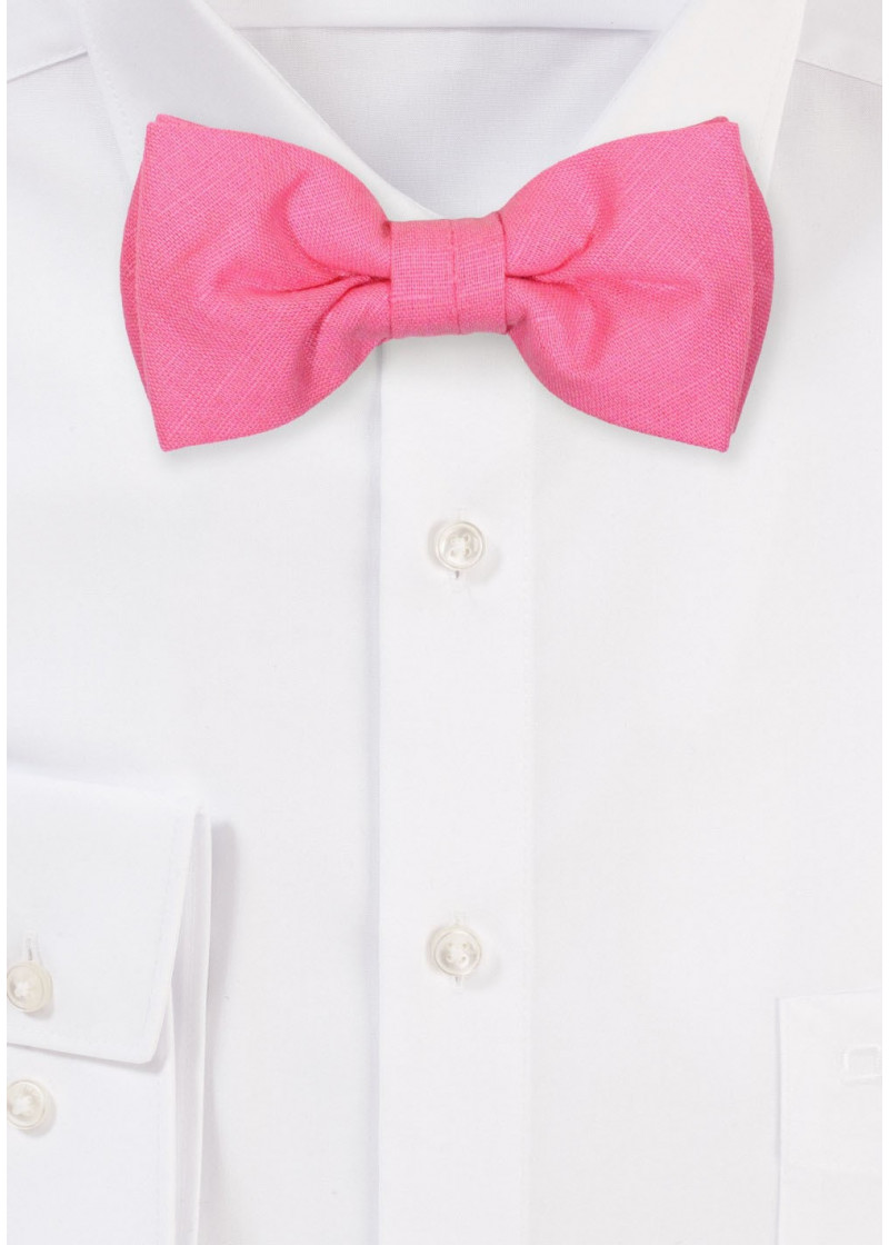 Kinderfliege aus 100% Leinen (Pink)