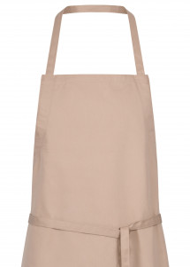 Beigefarbene Überwurfschürze mit Tunnelzug