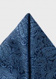 Markantes Einstecktuch mit Paisley-Muster royal hellblau