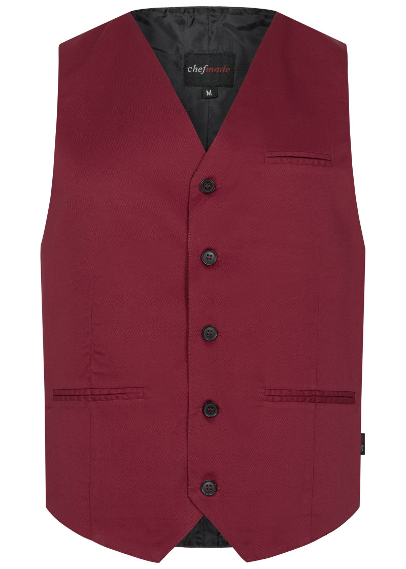 Dunkelrote Herrenweste von chefmade