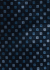 Rautenmuster in Blau und Silber