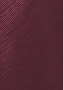 XXL-Herrenkrawatte bordeauxrot unifarben Streifendessin