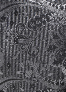 Einstecktuch blumiges Muster silbergrau (detailansicht)