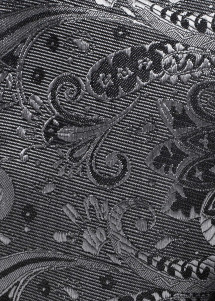 Herrenkrawatte blumiges Muster silbergrau (Detailansicht)
