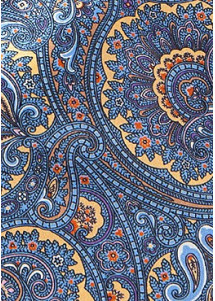 Tuchschal Ranken-Pattern gelb