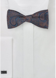 Herrenfliege Selbstbinder dunkelblau kastanienbraun