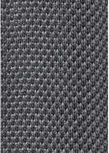 Seiden-Kravatte gestrickt anthrazit