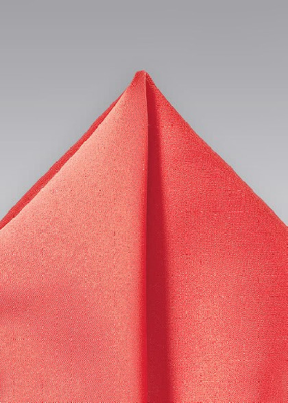 Einstecktuch einfarbig Koralle
