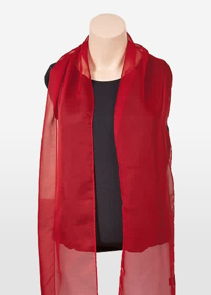 Damenschal Chiffon rot