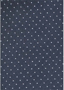 nachtblaue Krawatte Punkt-Muster in weiß modern Detailbild