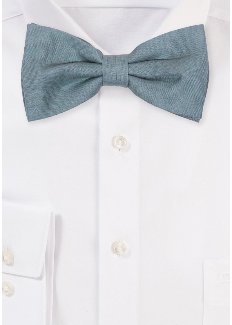 Herrenfliege aus 100% Leinen (Blau / Aquamarin)