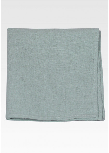Leinen-Einstecktuch in graugrün