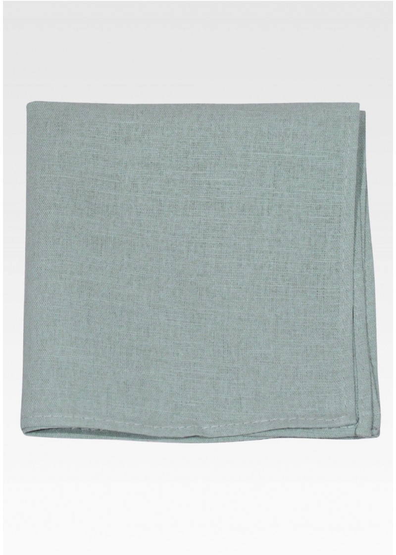 Einstecktuch aus 100% Leinen (Grau / Grün)