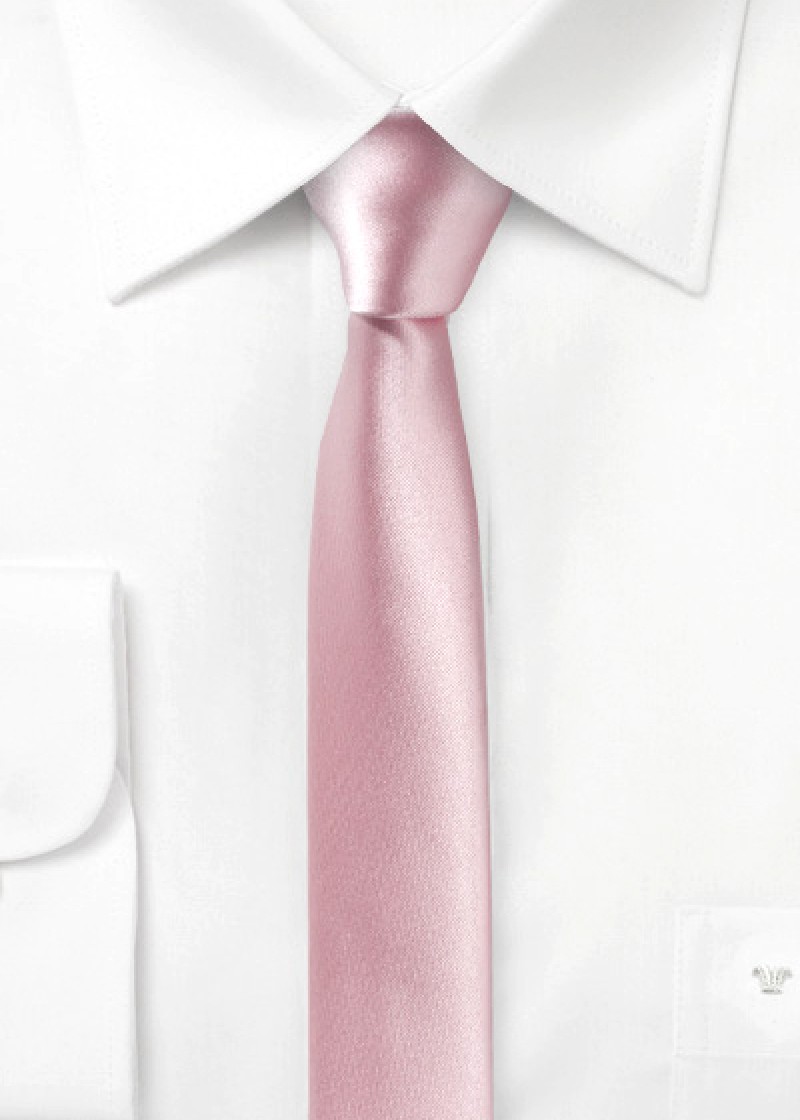 Extra schmale Krawatte dunkelrosé