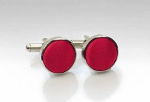 Cufflinks Stoff weinrot