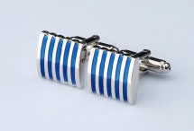 Exklusive Manschettenknöpfe in Silber & Blau