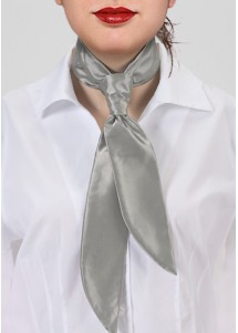 Krawatte für Damen Silber einfarbig