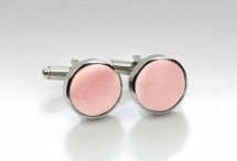 Manschettenknöpfe Stoff rosa