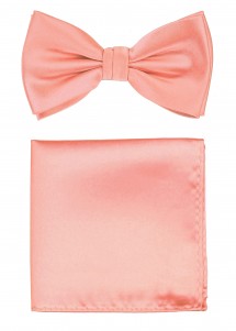 Fliegen-Set mit Einstecktuch in altrosa