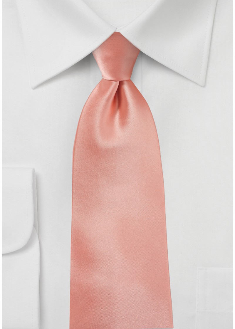 Moulins Krawatte lachsfarben einfarbig