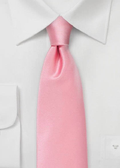 rosa Krawatte einfarbig Mikrofaser elegant