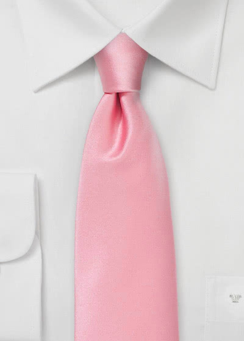 Krawatte unifarben Poly-Faser rosé