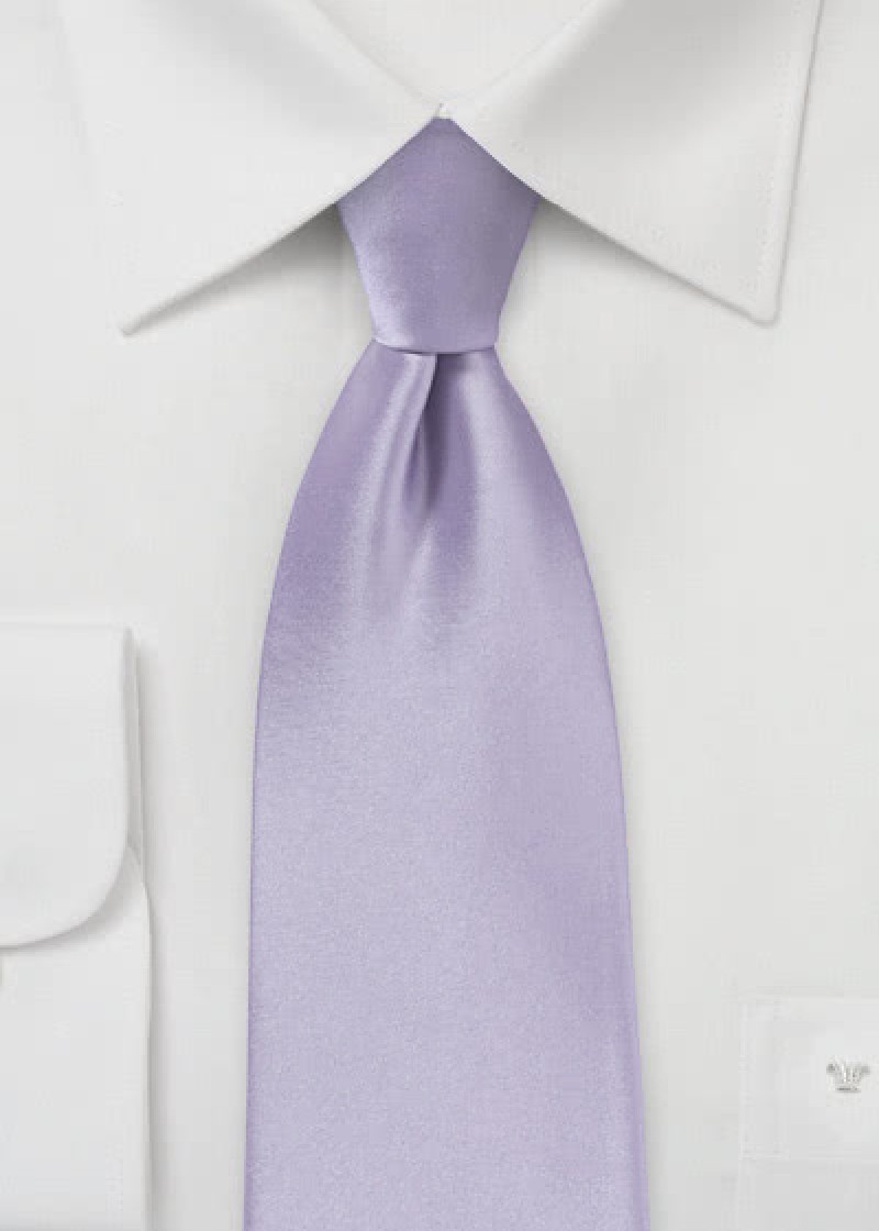 Modische Kravatte zartviolett Kunstfaser