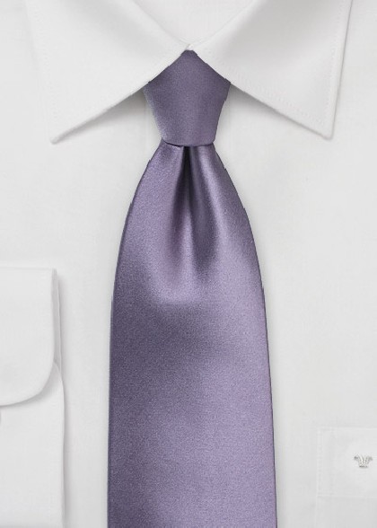 Krawatte Mikrofaser Violett einfarbig