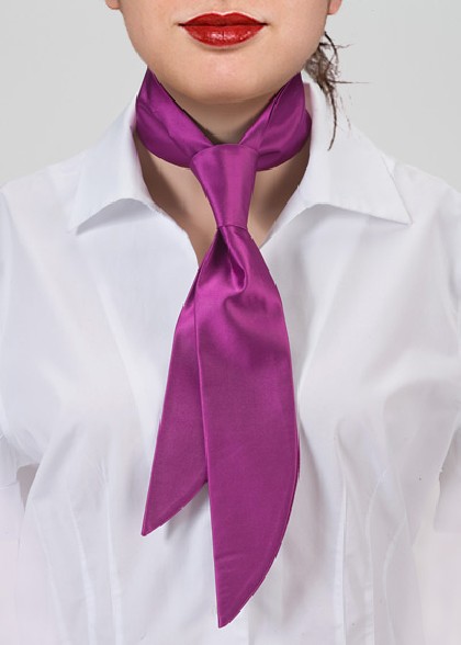 Damenkrawatte einfarbig Pink Mikrofaser