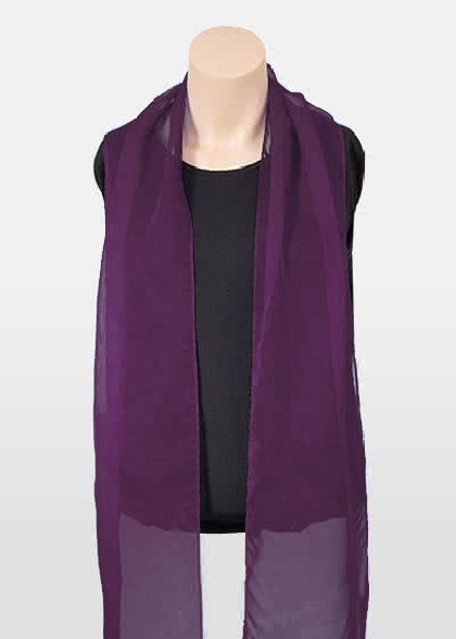 Chiffon-Schal aus dem gleichen Stoff und Farbe