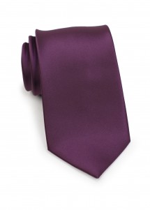 Herren-Krawatte Dunkellila monochrom Polyfaser