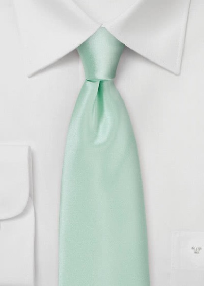 Krawatte Mintgrün Mikrofaser einfarbig elegant