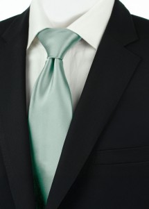 mintgrüne Krawatte Polyfaser monochrom