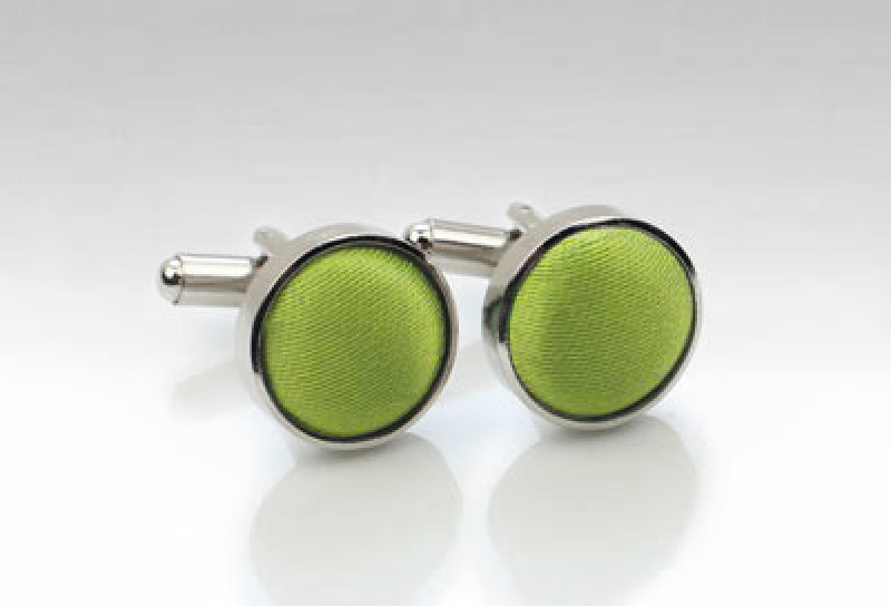 Hellgrüne Edelstahl Manschettenknöpfe