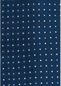 XXL-Seidenkrawatte nachtblau Punkte
