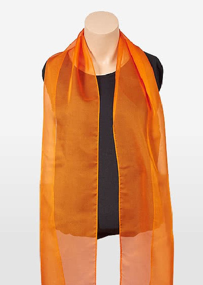 Damenschal Chiffon Orange Mikrofaser