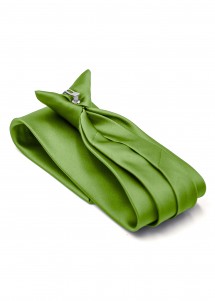 Sicherheitskrawatte Grün Mikrofaser einfarbig Clipdetail