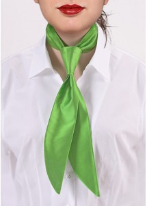 Damenkrawatte signalgrün einfarbig
