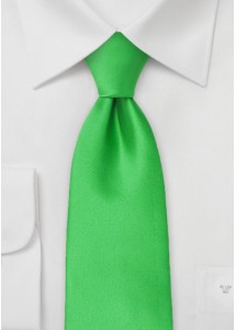 Herrenkrawatte Gummizug Signalgrün Mikrofaser