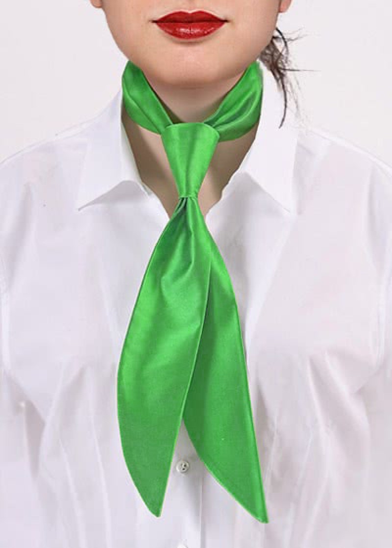 Damen-Halsbinde signalgrün Mikrofaser